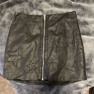 Forever 21 Black Leather Skirt Size S
